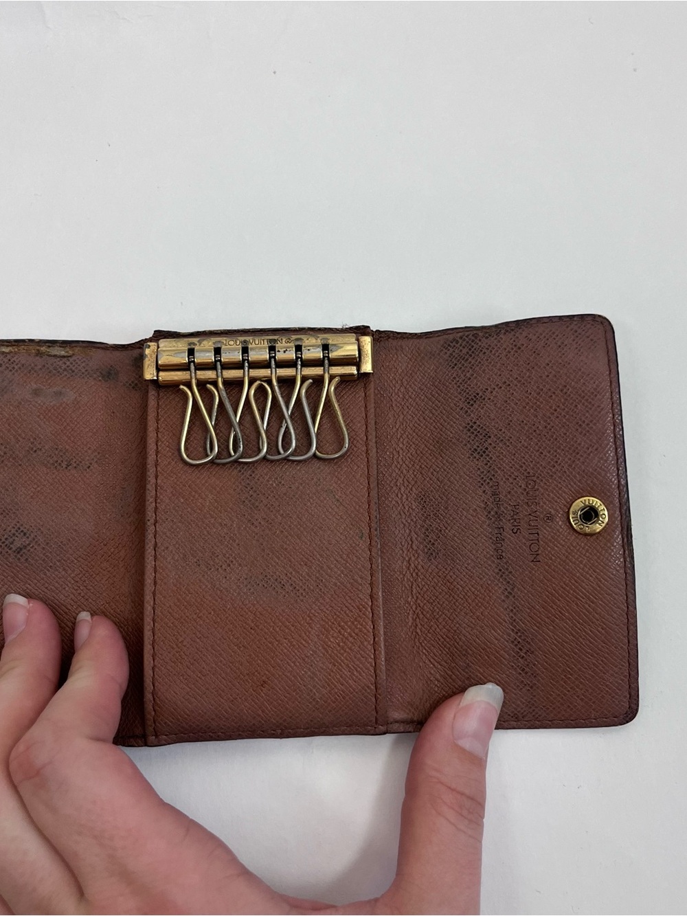 Louis Vuitton Monogram Multicles 6 Key Holder Key Case Wallet Brown Canvas LV - Picture 13 of 13